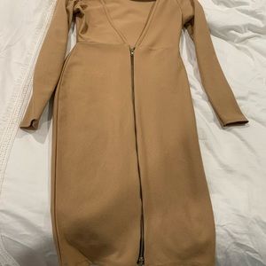 Gold V-Cut Back Dress
